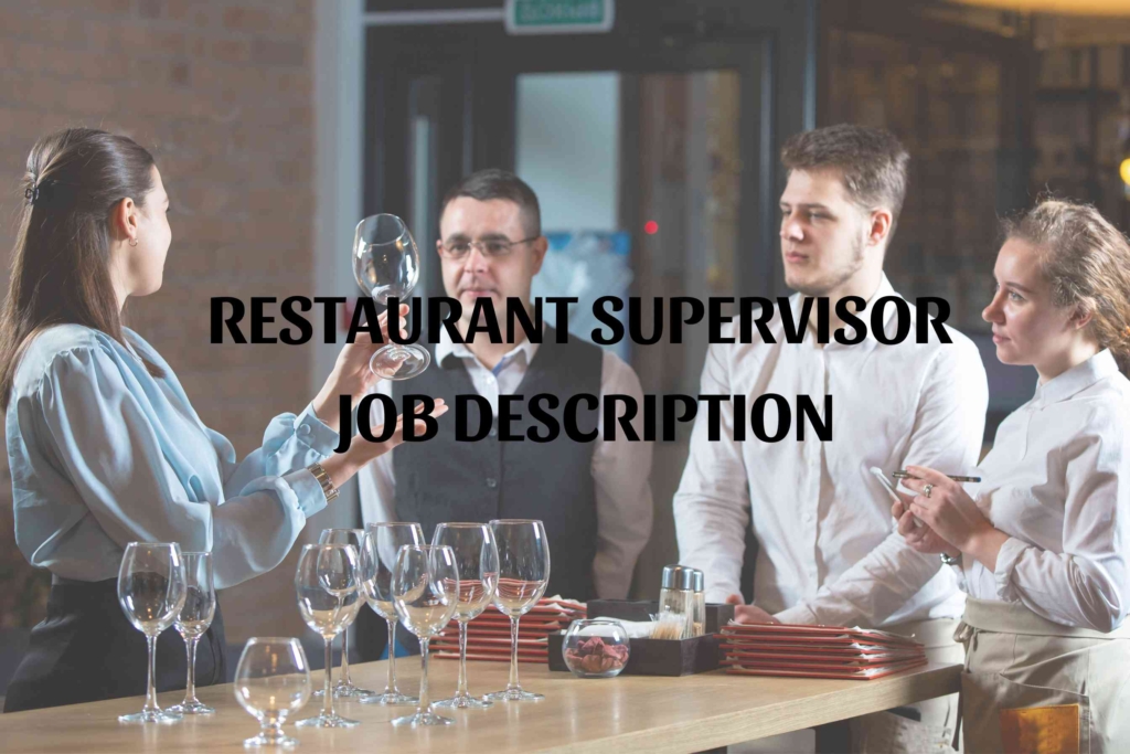 Restaurant Supervisor Job Description Template