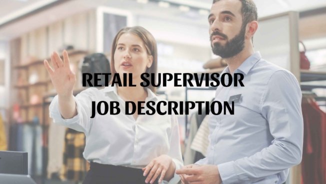 Retail Supervisor job description